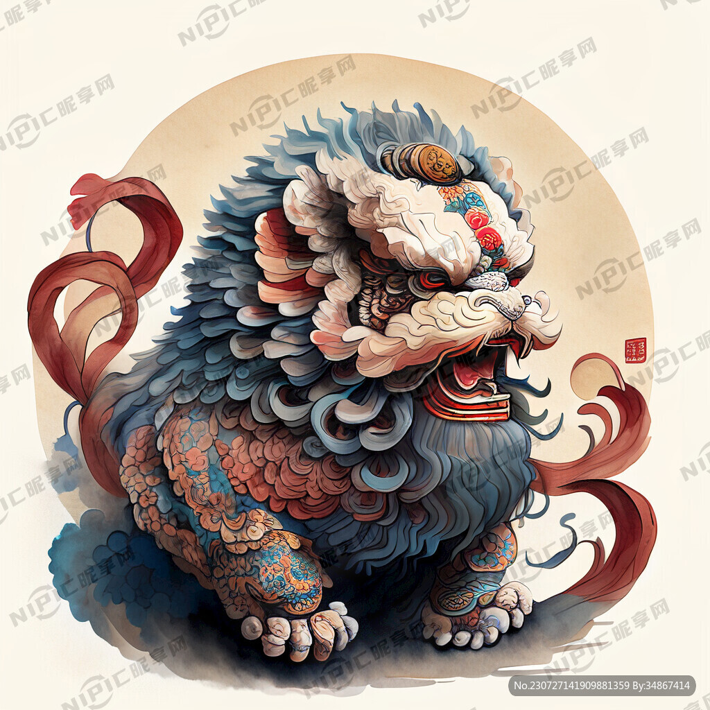 喜庆的中国舞狮