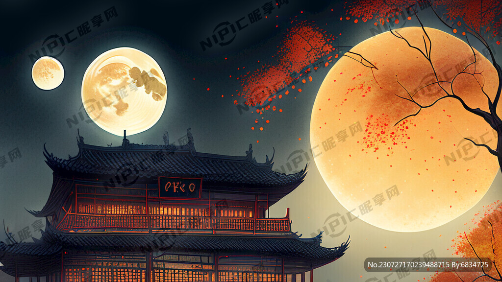 中秋之夜 有秋月梨
