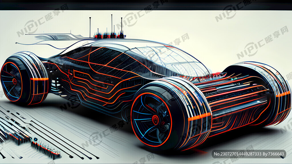芯片 线条 电路 未来汽车
