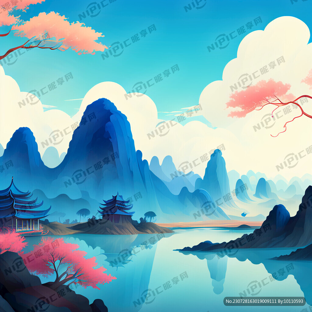天蓝色的配色