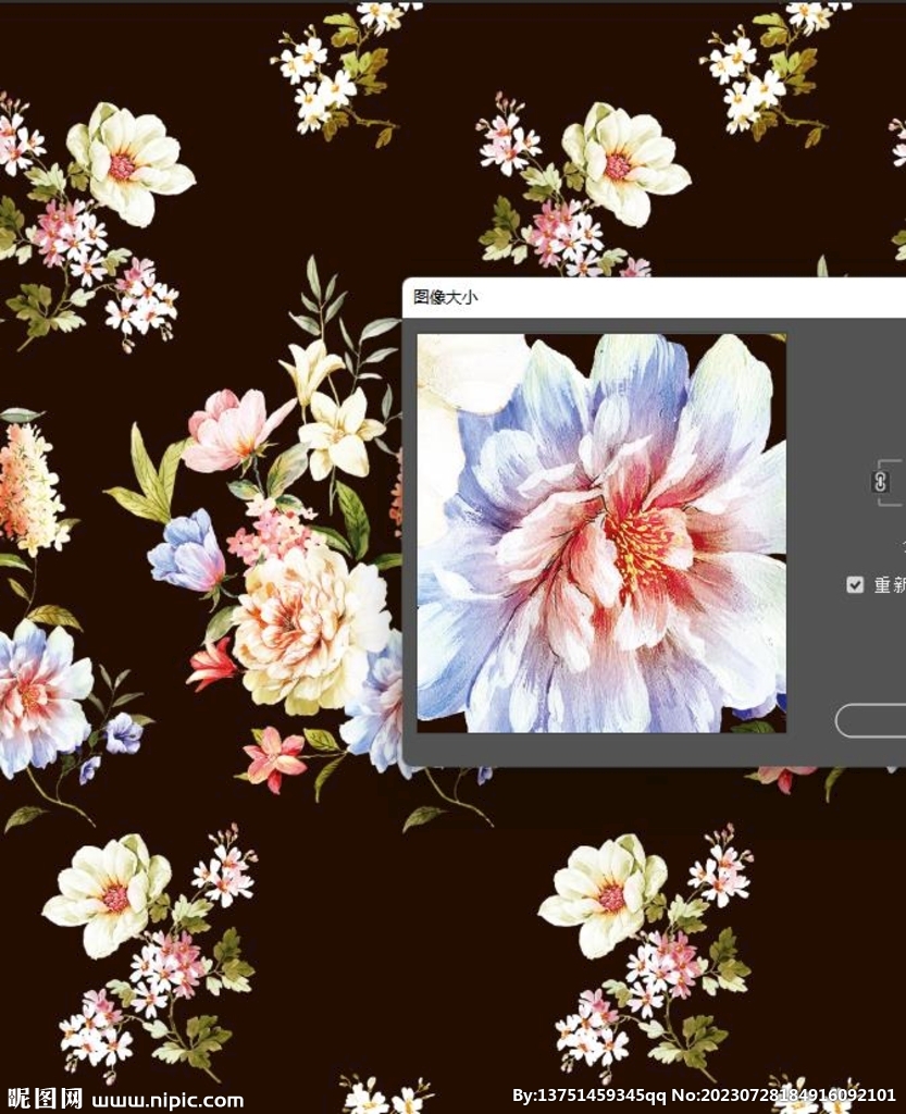 手绘花