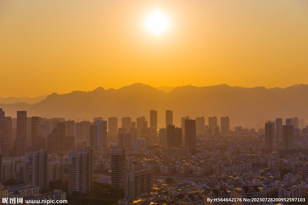 福州城市夕阳