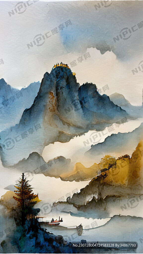 云南景色 玉龙雪山 金顶 江面