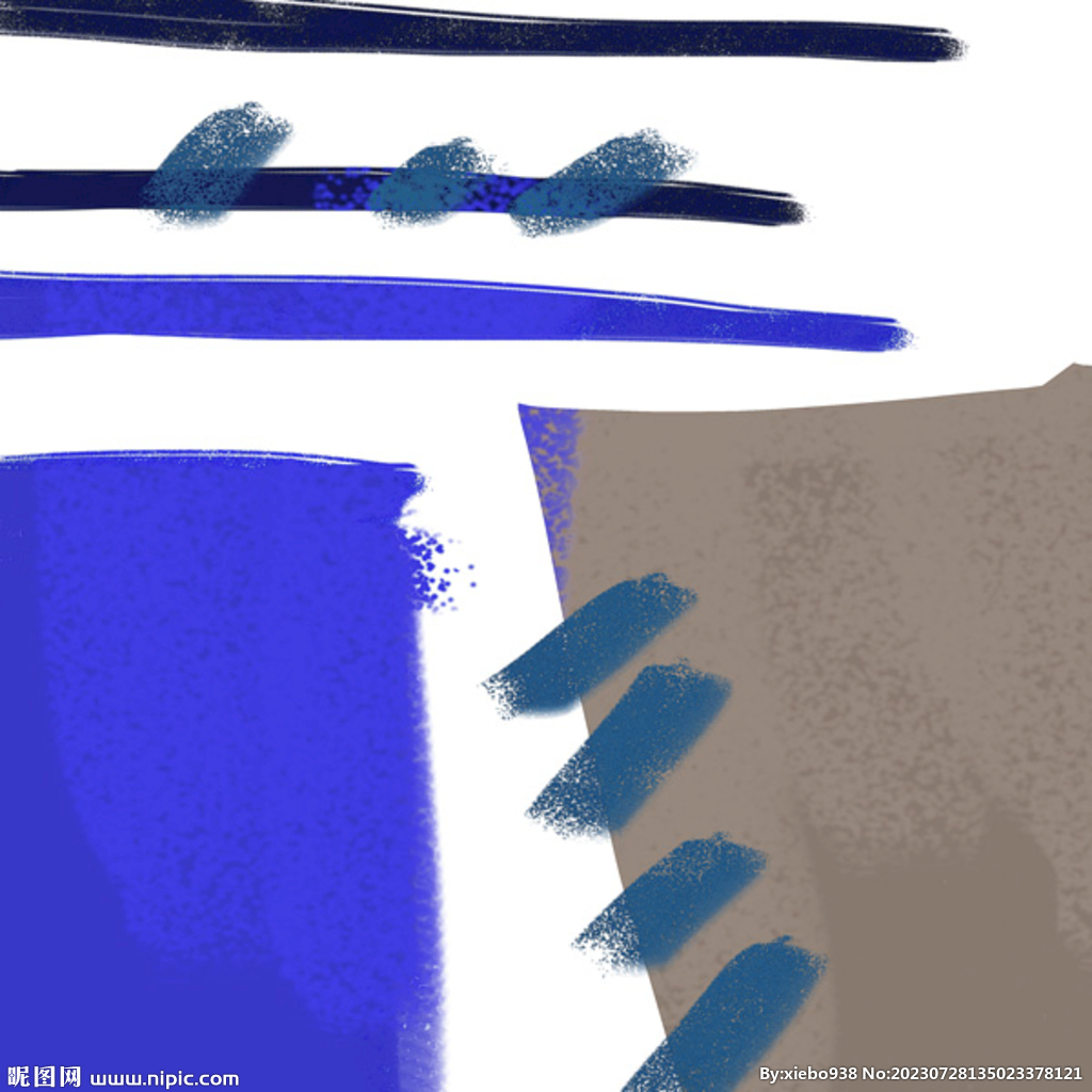 水彩蓝色艺术挂画装饰画