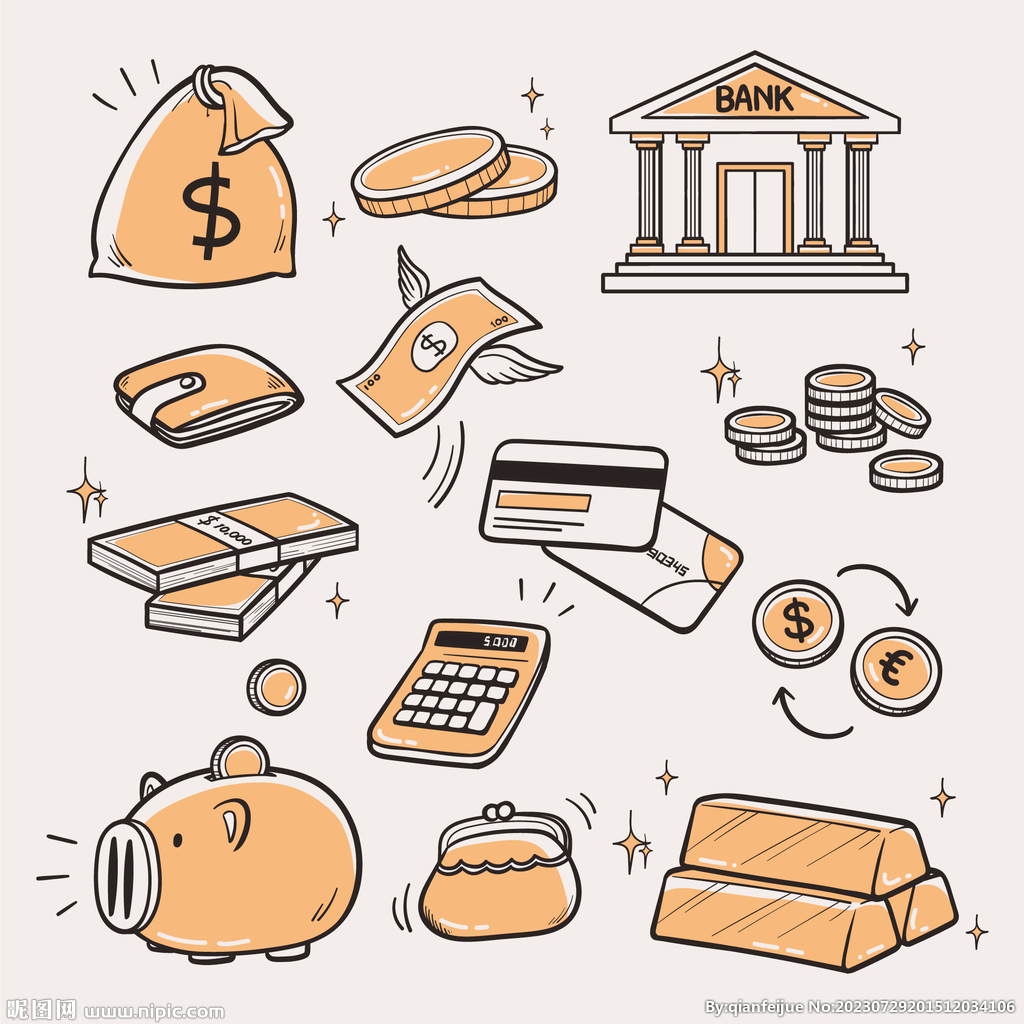 手绘金融图标
