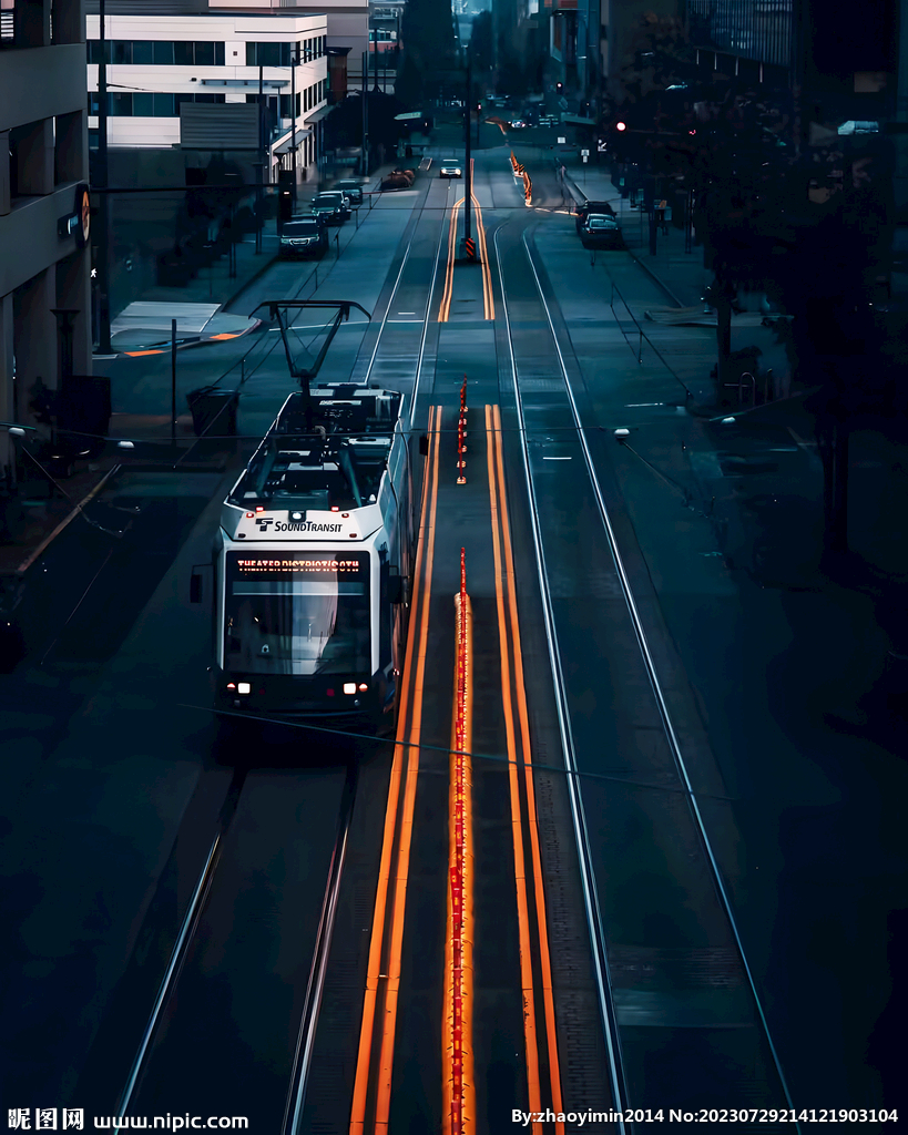 夜晚的欧洲城市