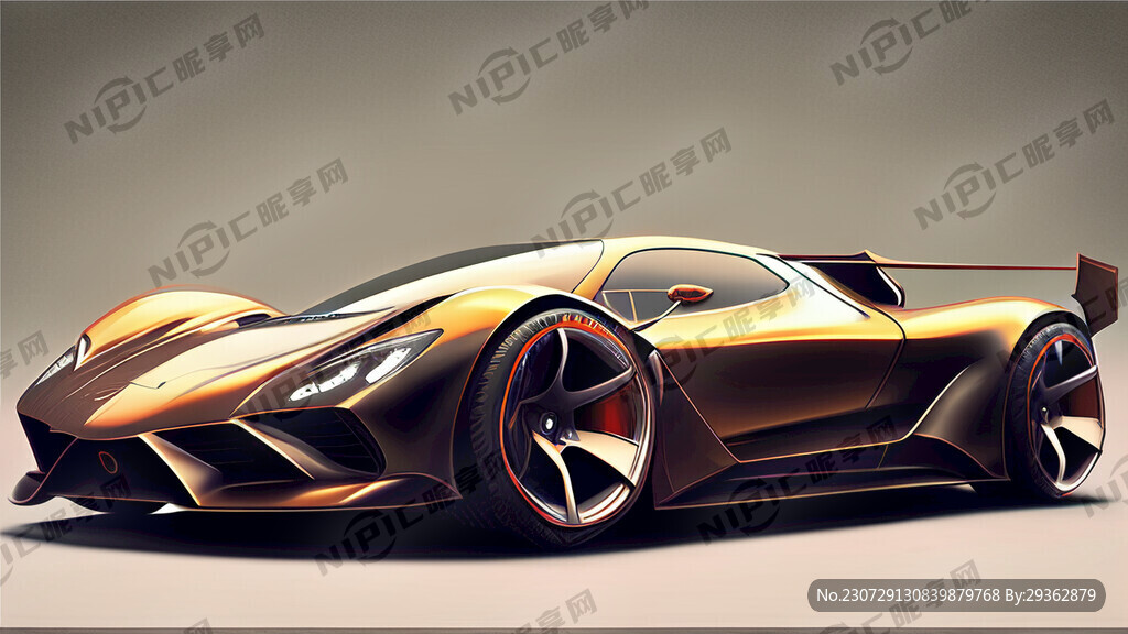 AI创作图超极跑车nipic.com-昵图网