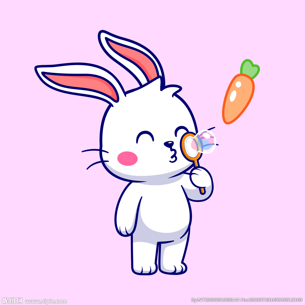 可爱卡通小白兔
