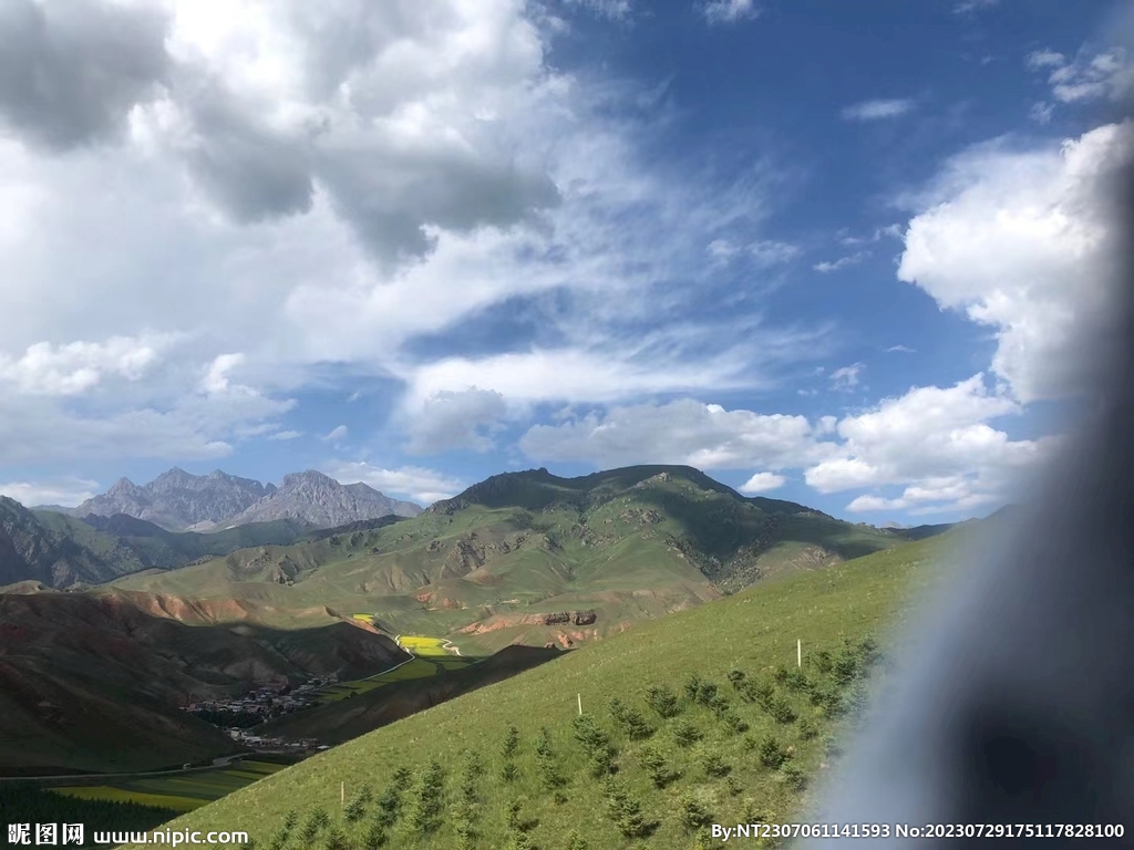 风景  山 水  石白 云 