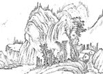 山水白描