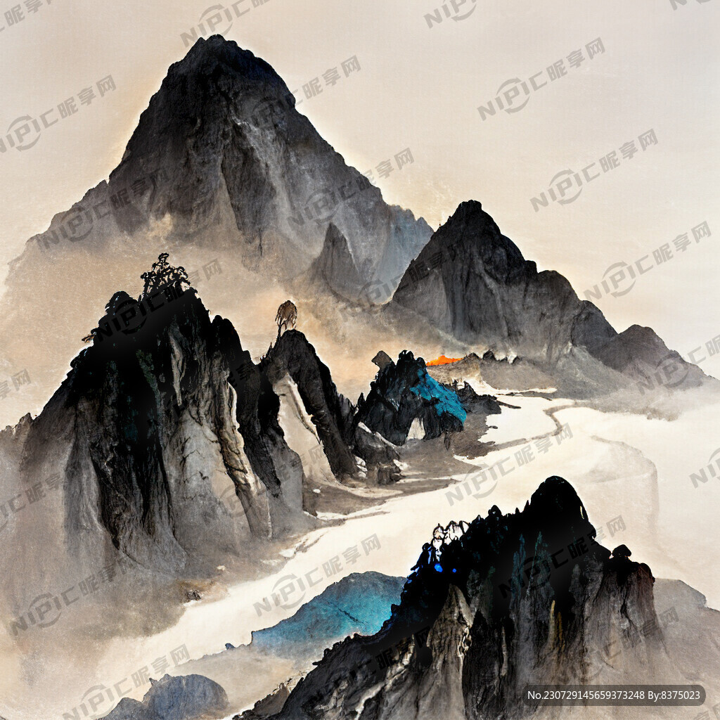 中国风 山川 飘渺
