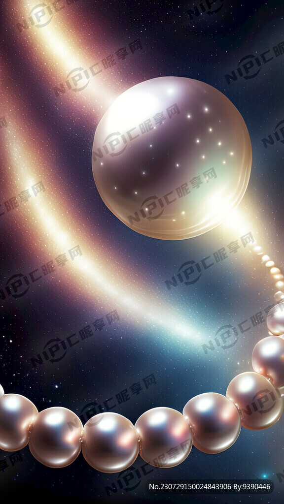 珍珠在上方 星光背景