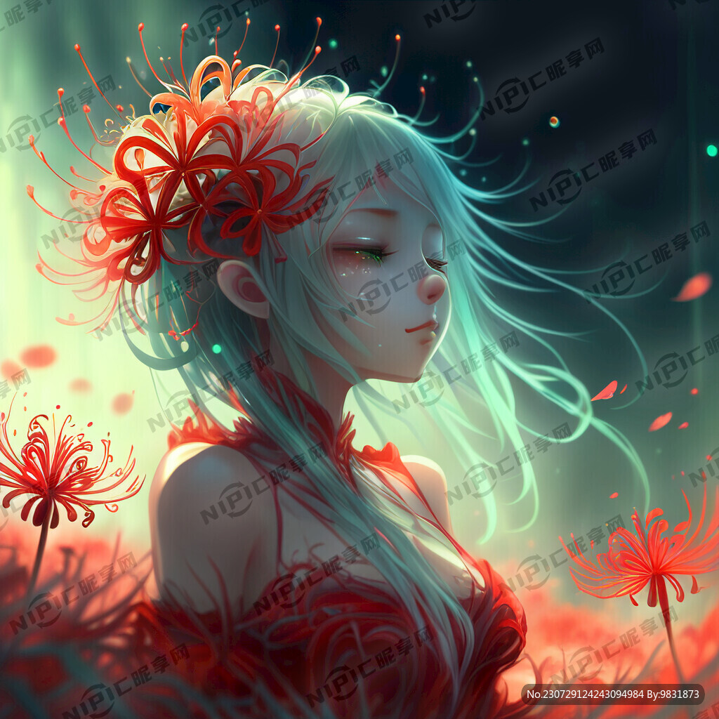 彼岸花 晶莹剔透 梦幻 二次元