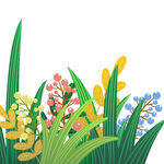 花丛插画装饰图案