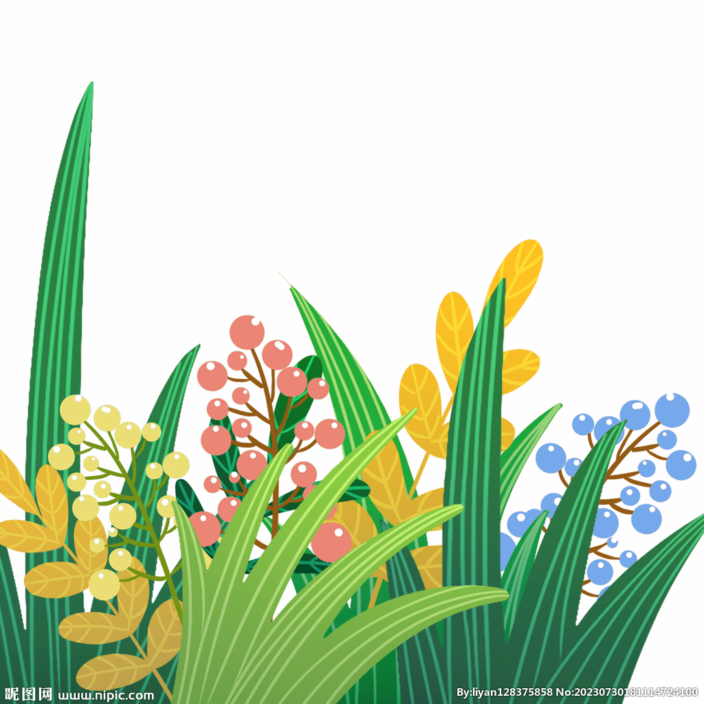 花丛插画装饰图案