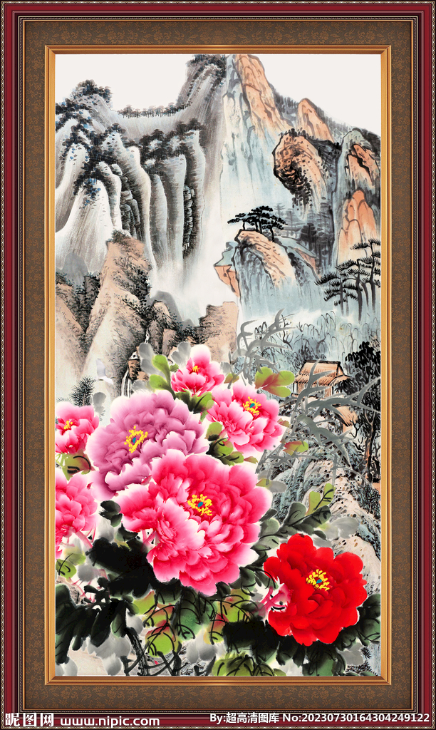 国画牡丹 