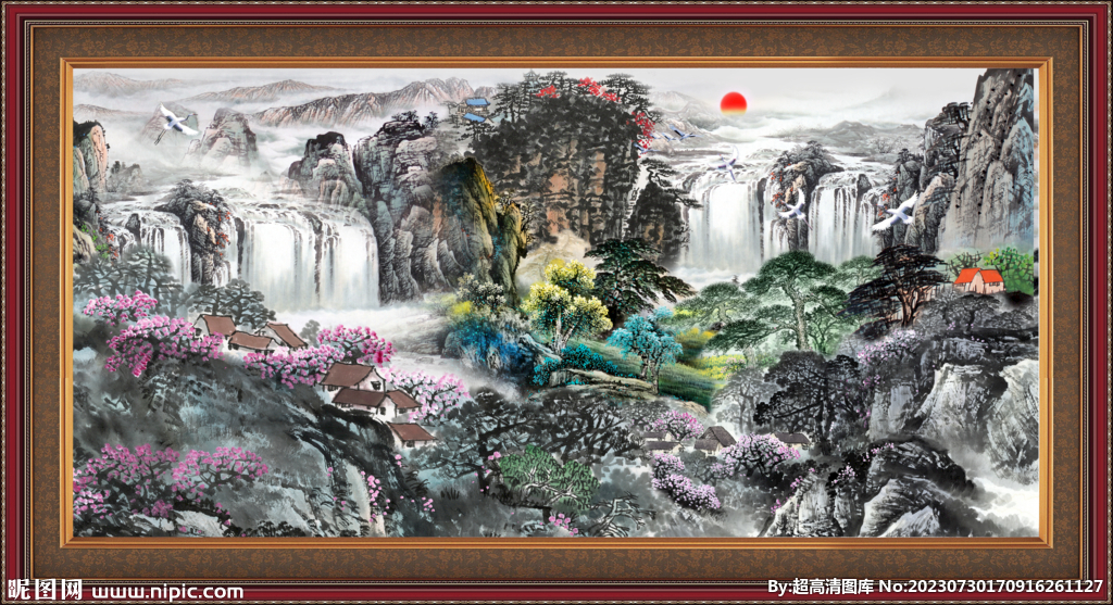 巨幅山水画 