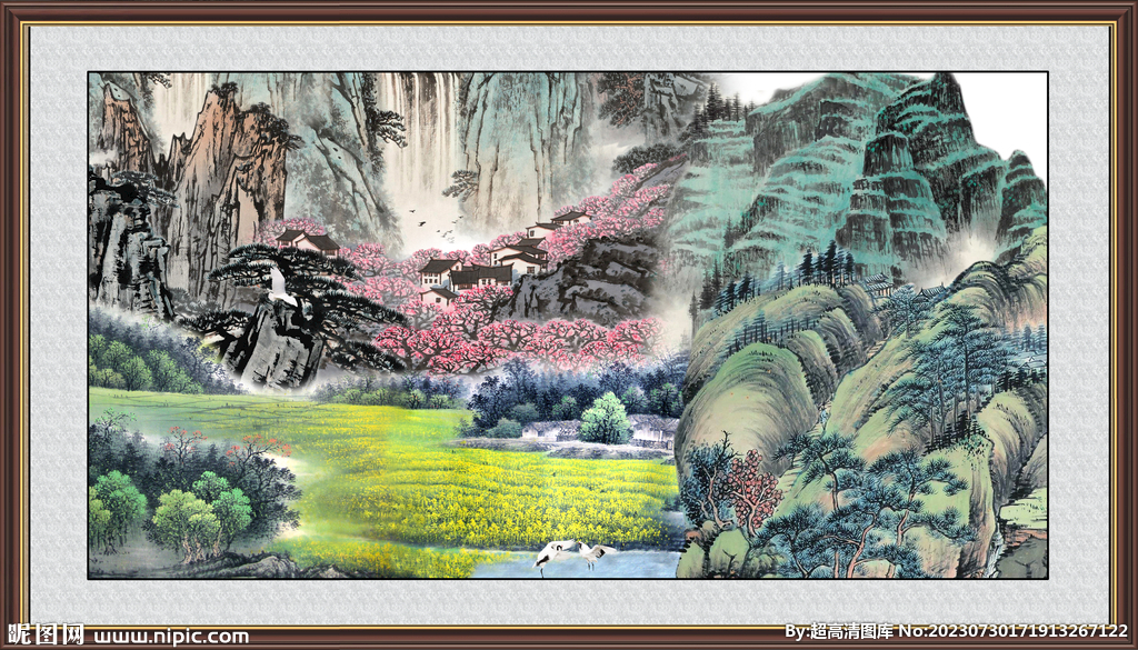 山水中堂画 