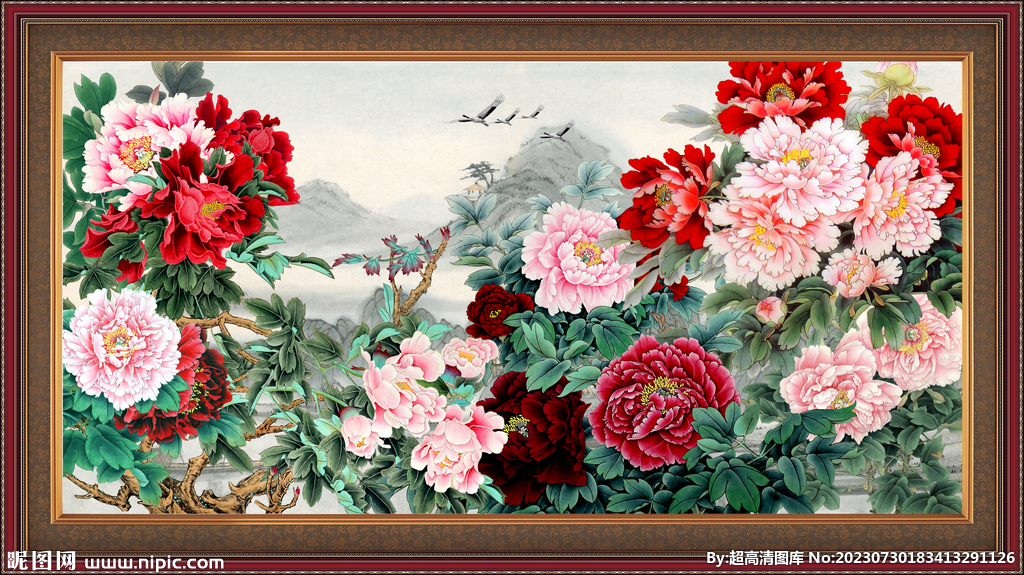 国画牡丹