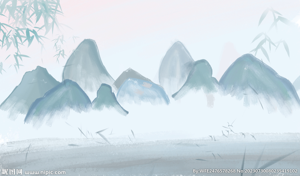 水墨山水背景