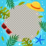 夏天夏季边框相框
