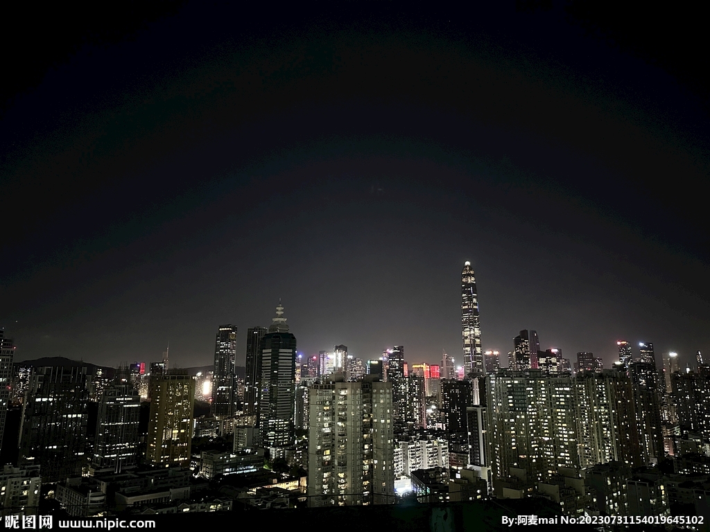 深圳城市风光夜景平安大厦