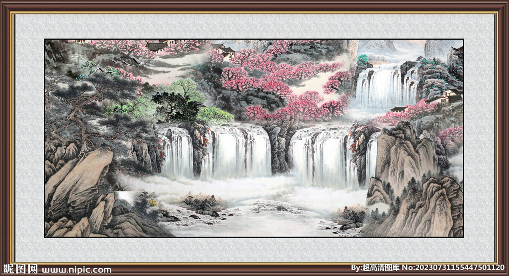山水中堂画 