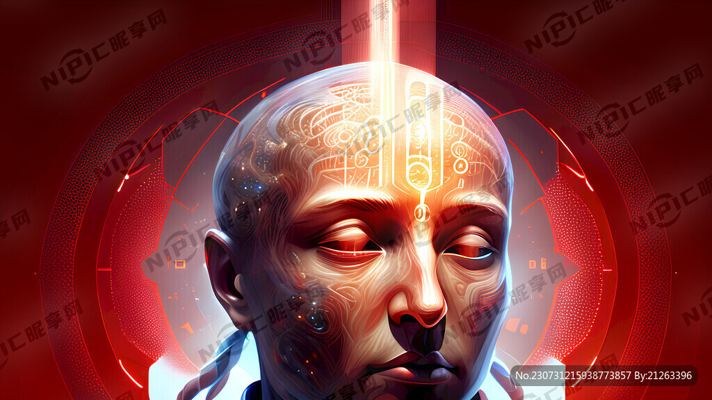 智慧 数字 红色背景