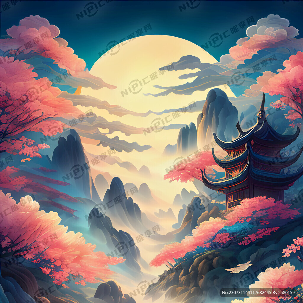 游戏梦幻唯美新中式风景 超高清