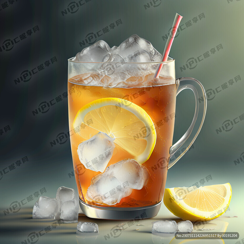 碎冰柠檬茶
