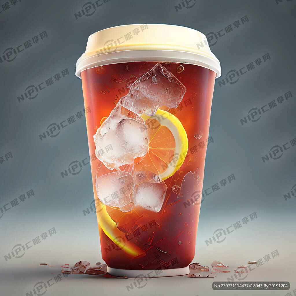 碎冰柠檬茶塑料杯红茶趣味