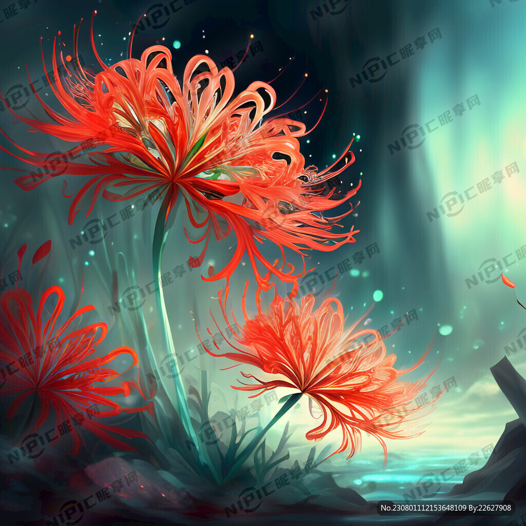彼岸花 晶莹剔透 梦幻 二次元