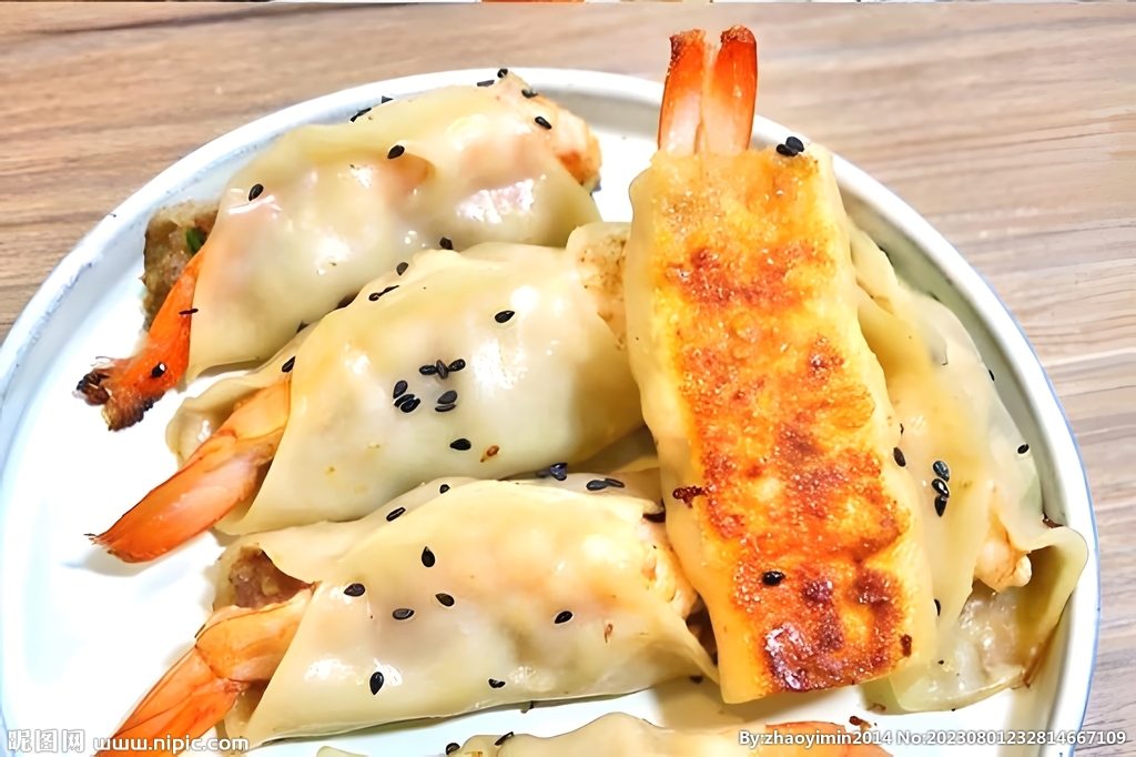 对虾煎饺