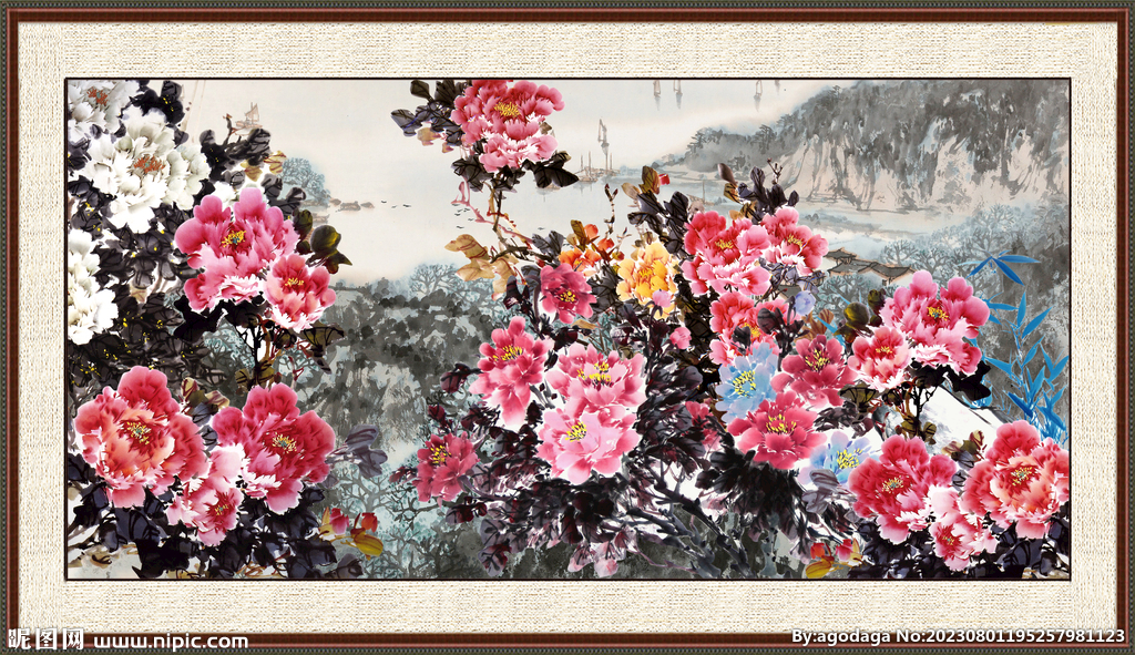 牡丹国画 