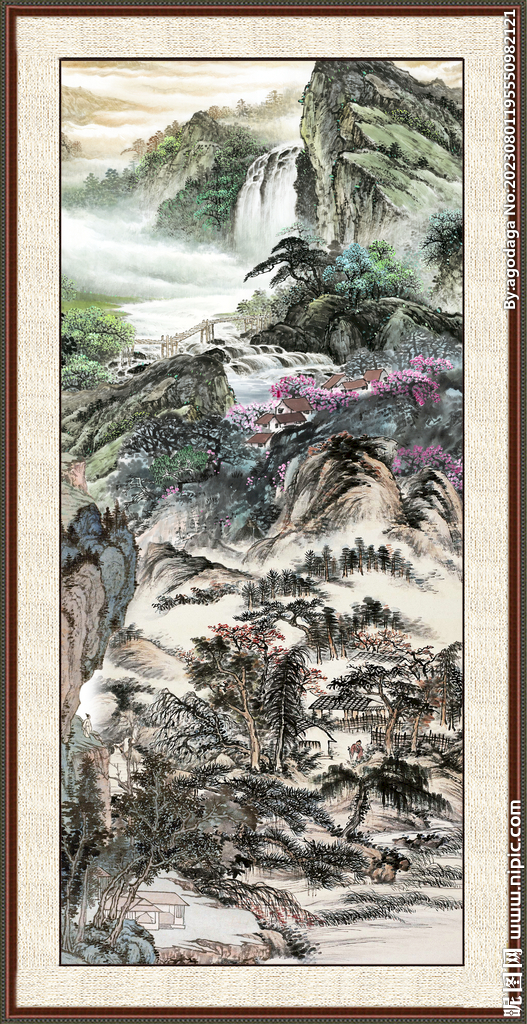 竖幅国画