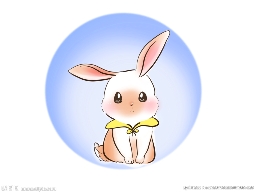 手绘卡通小兔子
