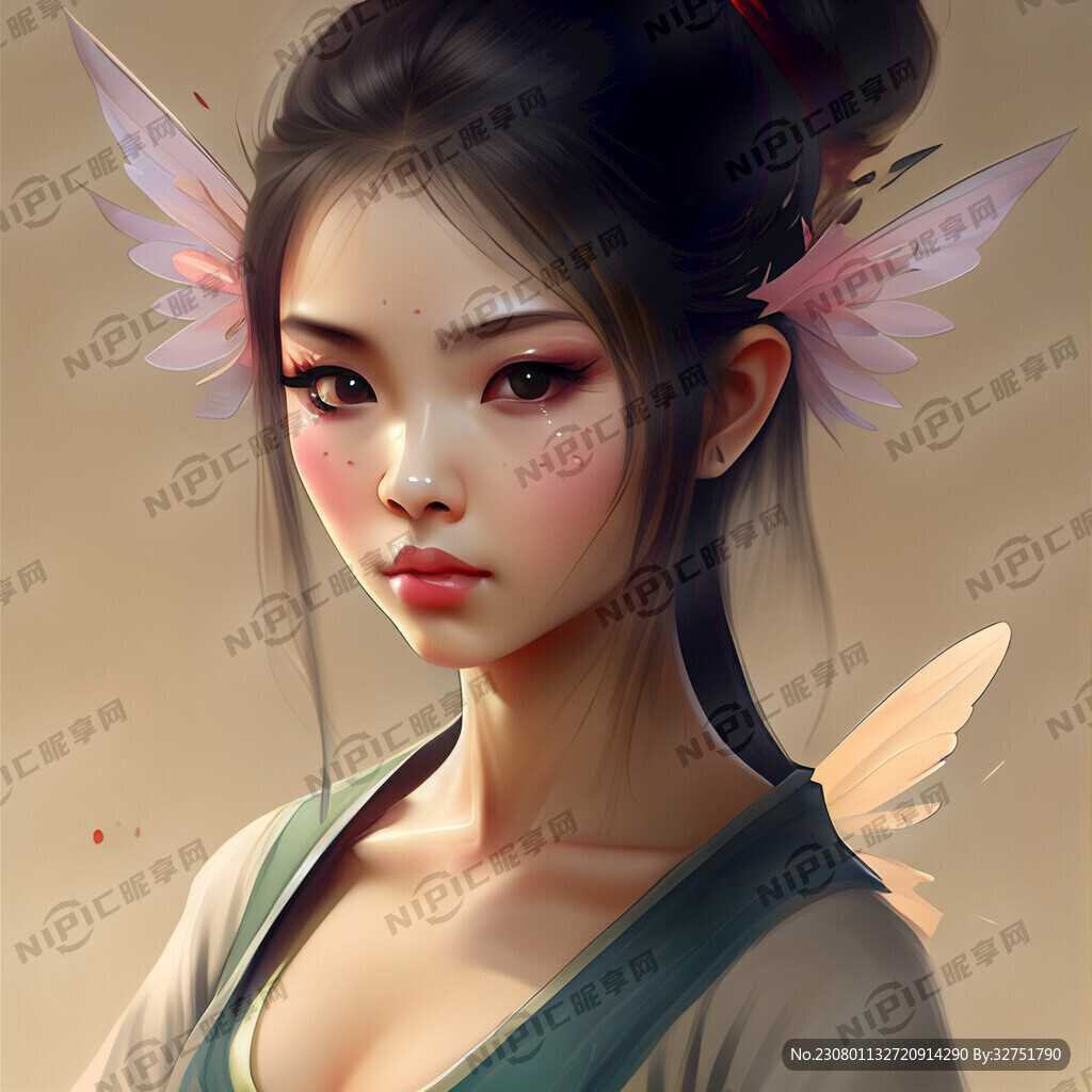 可爱 仙女 吉祥物 洗脸 美容