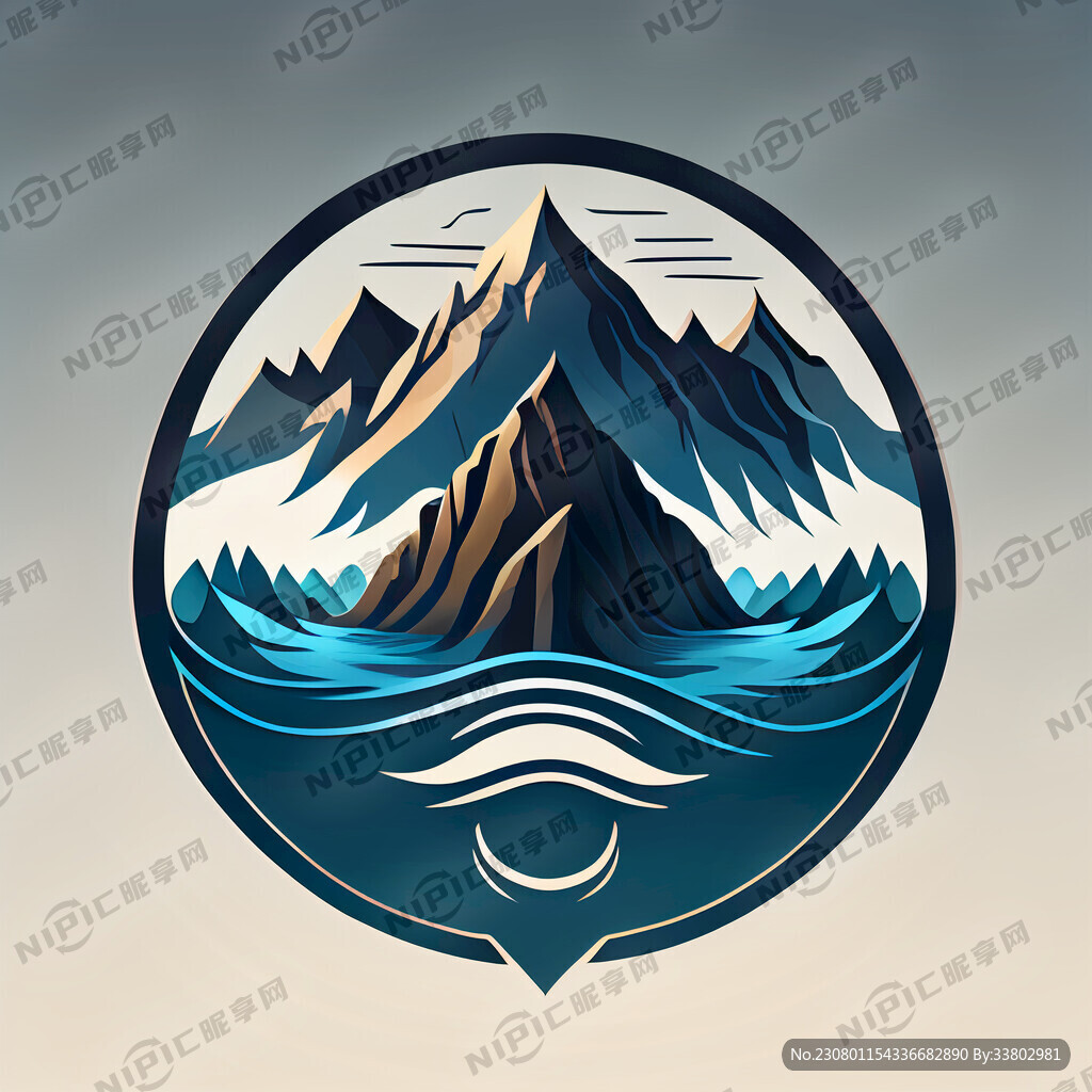 山水人物标志