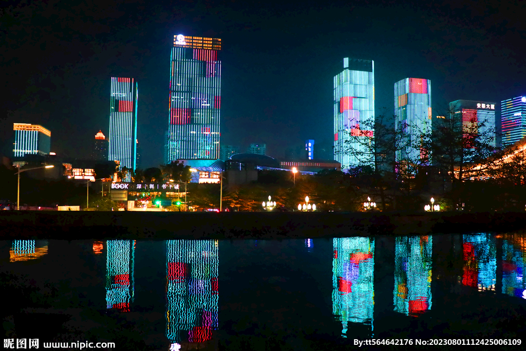 深圳灯光秀夜景