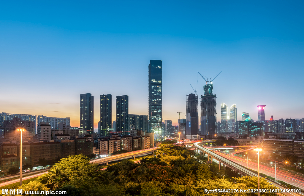 现代城市深圳夜景