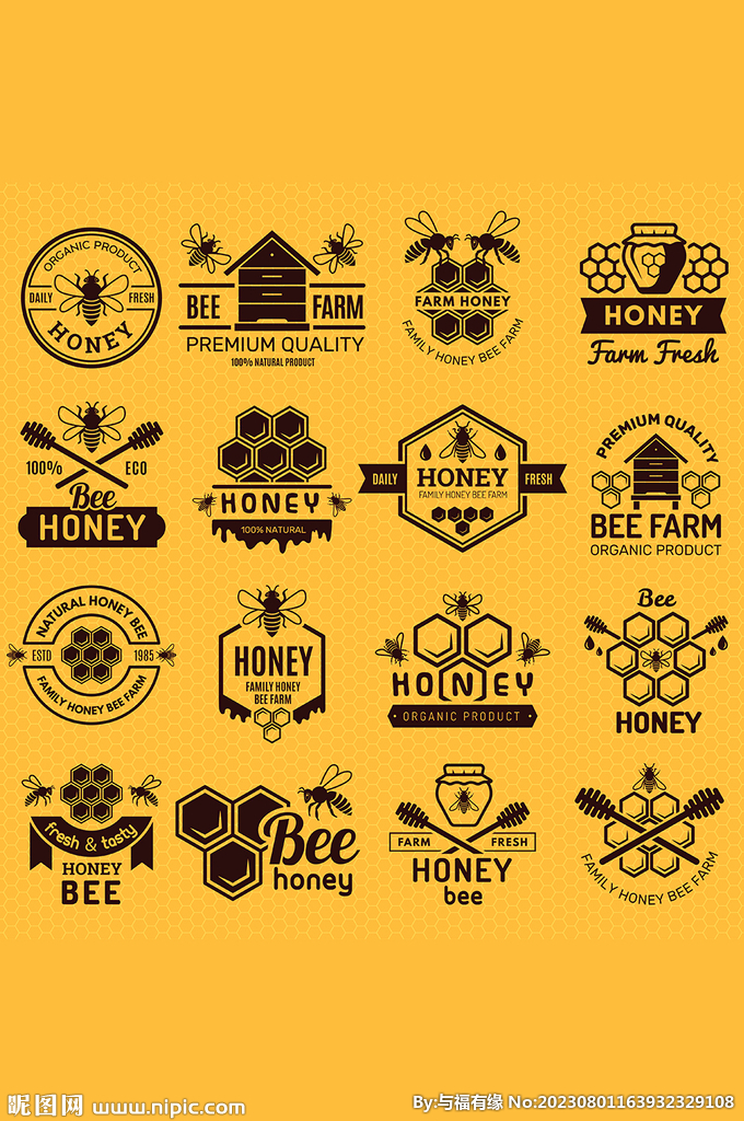 蜂蜜产品LOGO元素