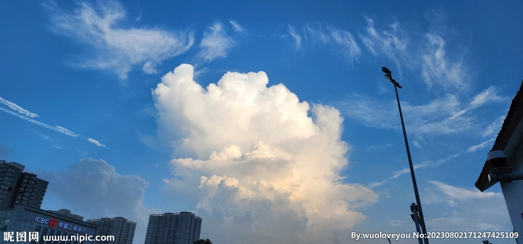 棉花糖 蓝天 白云 背景