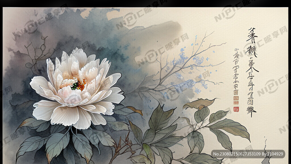 同一幅画的中国风格和写意欧式风