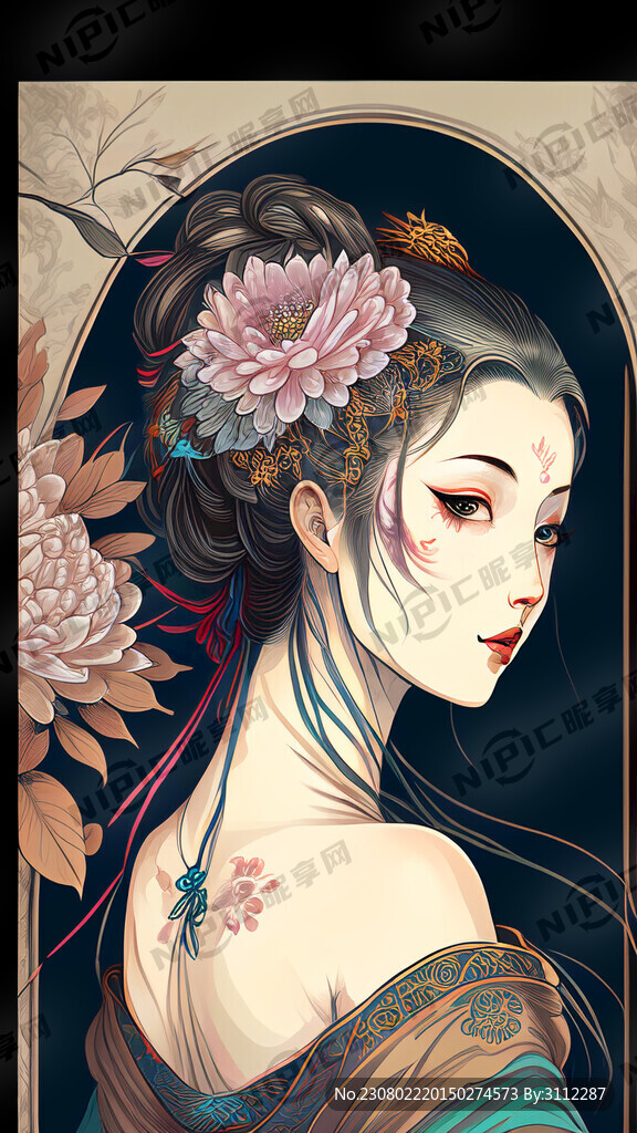 游戏插画 貂蝉 古风 色彩饱满