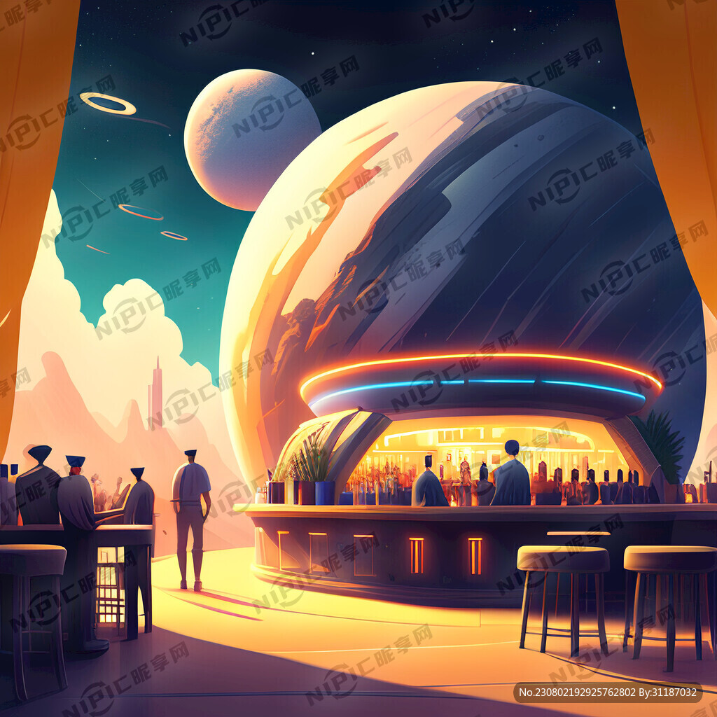 科幻星球电影般环境明亮清晰适合