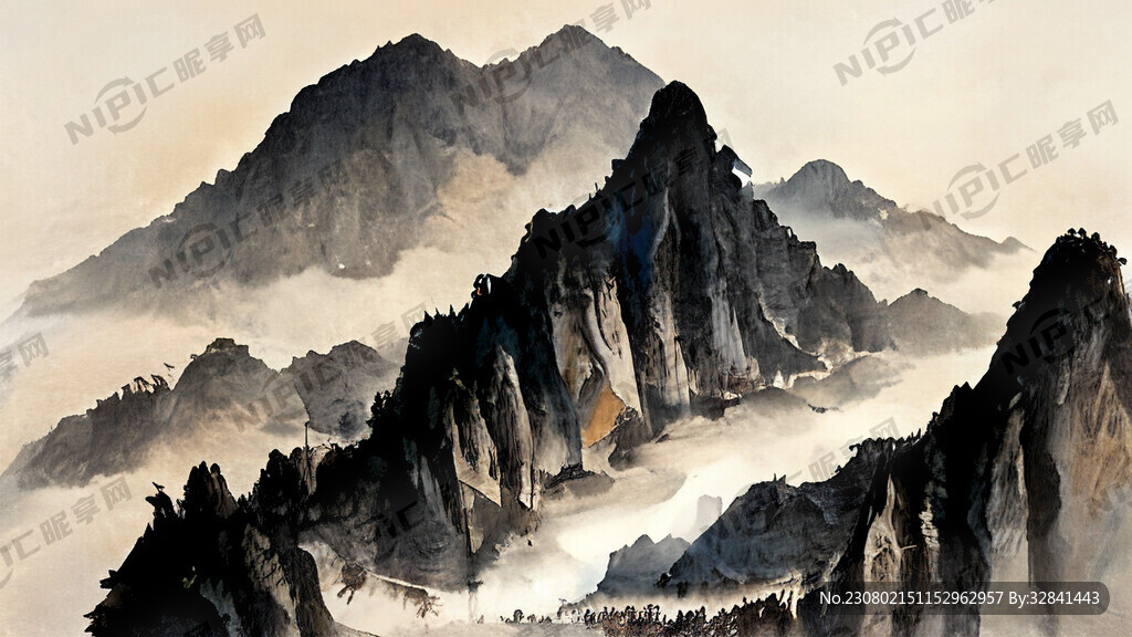 水墨山水唯美英语