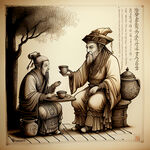 茶马古道，手绘线稿