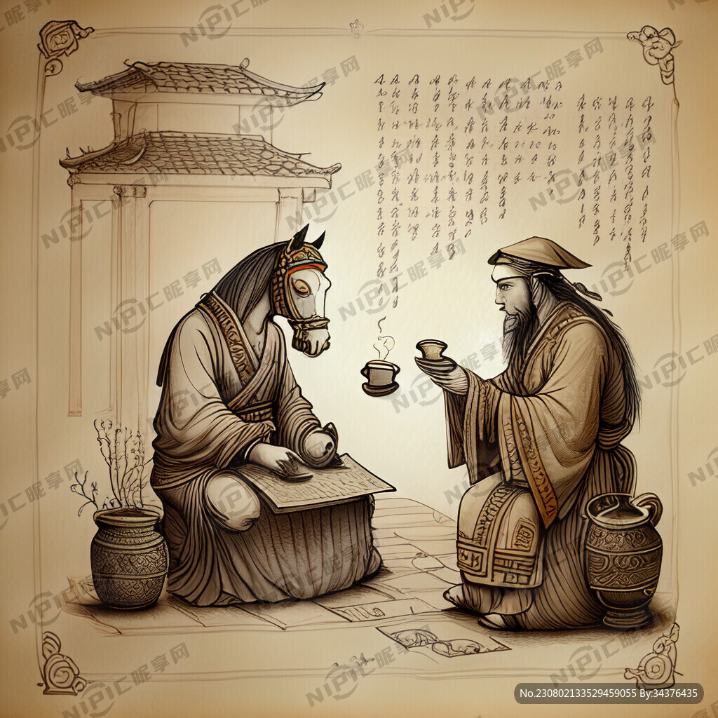 茶马古道 手绘线稿