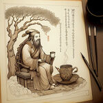 茶马古道，手绘线稿