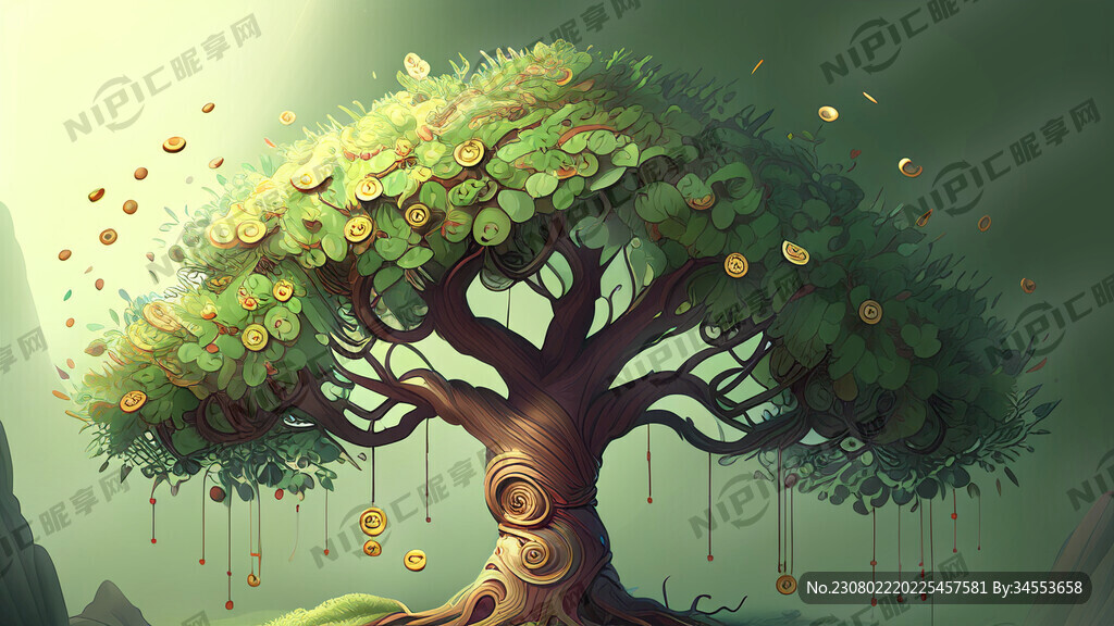 AI创作图发财树nipic.com-昵图网